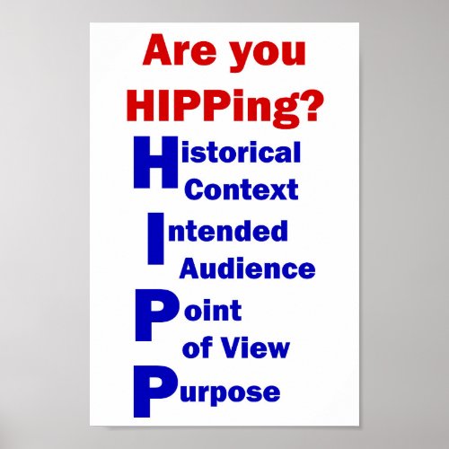 Are you HIPPing Poster AP History
