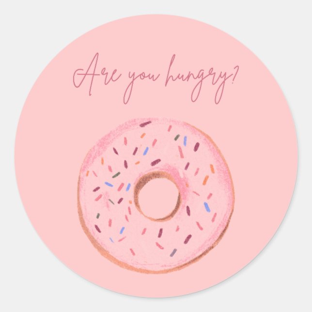 “Are You Hungry?” Donut Sticker 🍩💞 (Front)
