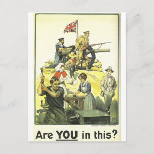 "Are you in this?" 1915, Imperial War Museum Postcard