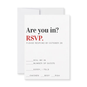 Are You In? Vegas Wedding Response Card