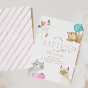 Are You Kitten Me? Cat Birthday Invitation
