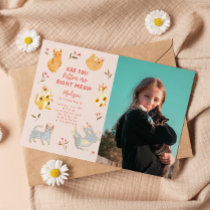 Are You Kitten Me Cat Birthday Photo Invitation