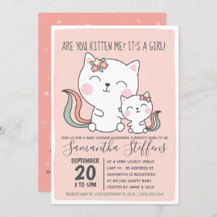 Kitten Baby Shower Invitations & Invitation Templates | Zazzle