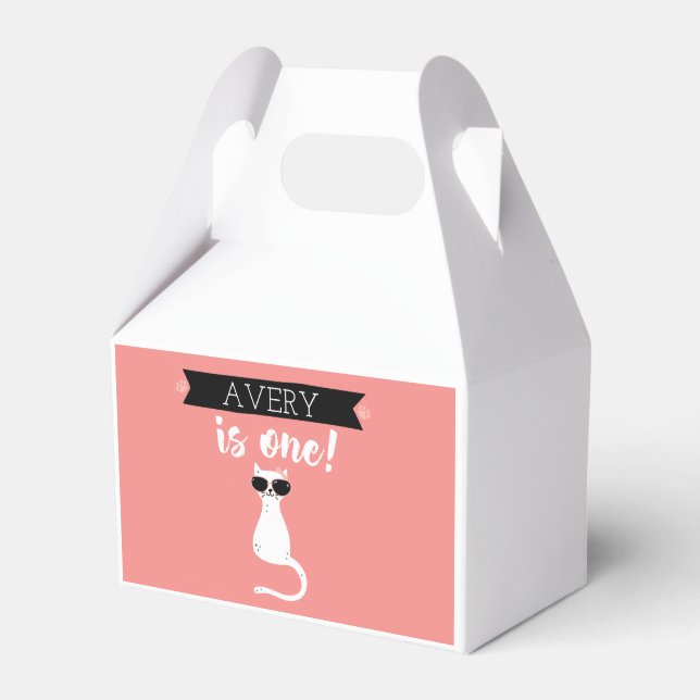 Are you Kitten Me First Birthday Favor Box (Front Side)