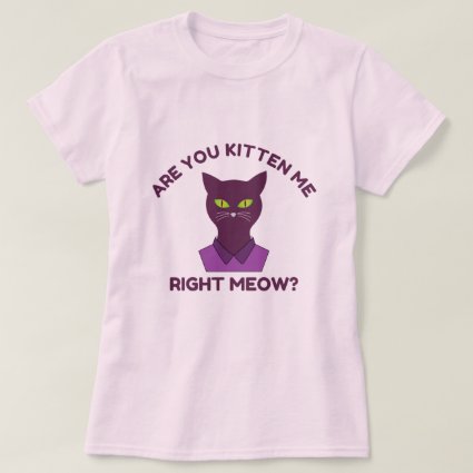 Are you kitten me.. Funny Cat Pun Quote T-Shirt