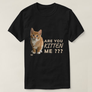 "ARE YOU KITTEN ME" funny cute cat T-Shirt