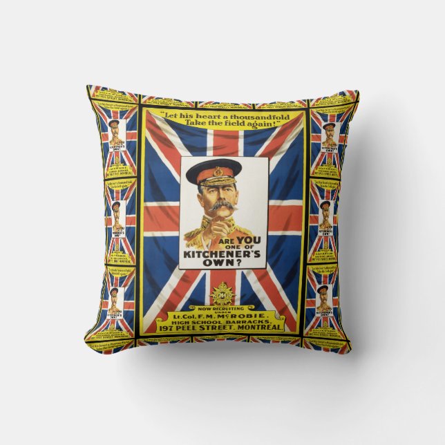 Are You One of Kitchener's Own? Throw Pillow (Front)