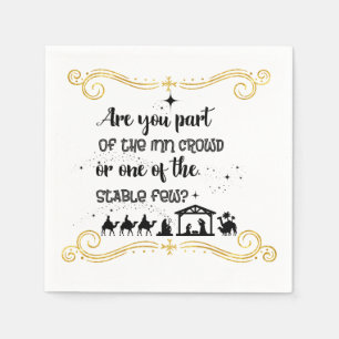 Are You Part Of The Inn Crowd? Christian Christmas Napkins