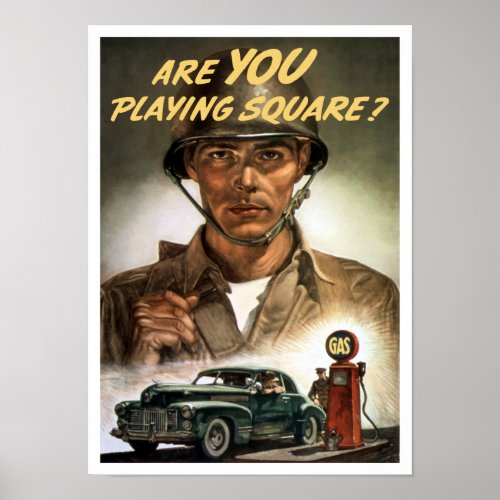 Are You Playing Square __ World War Two Poster