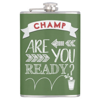 Are You Ready? Beer Pong Football-Styled CHAMP Flask