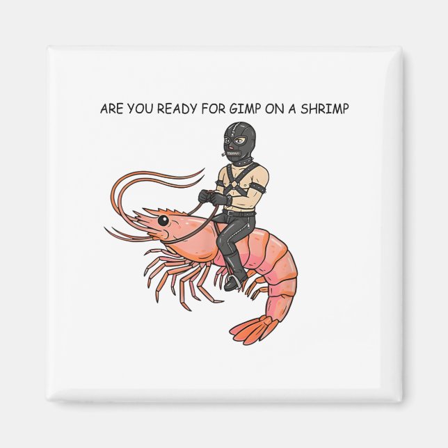 Are You Ready For Gimp On A Shrimp  Magnet (Front)