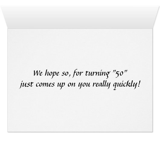 ARE "YOU" READY TO TURN ****50**** (Inside Horizontal (Bottom))