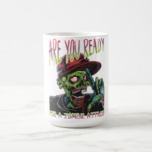 Are You Ready Zombie Mug Funny Halloween Horror