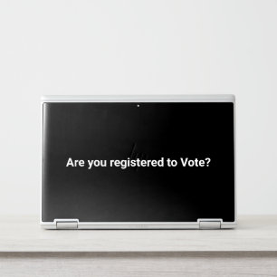 Are you registered to vote? minimalist black HP laptop skin