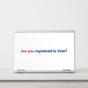 Are you registered to vote? red white and blue HP laptop skin