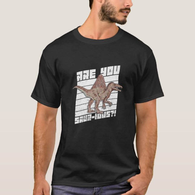 Are You Saur Ious Pun For A Spinosaurus T-Shirt (Front)