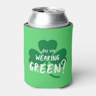 Are You Wearing Green? St. Paddy's Day Shamrock Can Cooler