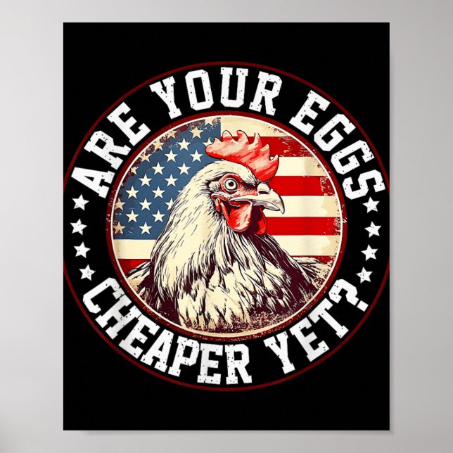 Are Your Eggs Cheaper Yet Funny Quote Saying Polit Poster (Front)