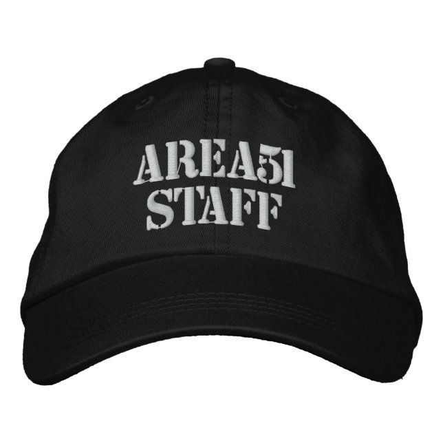 AREA51STAFF EMBROIDERED BASEBALL HAT (Front)