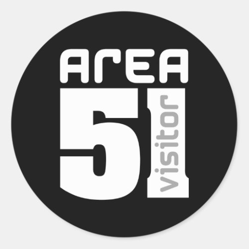 Area 51 Alien Visitor Classic Round Sticker