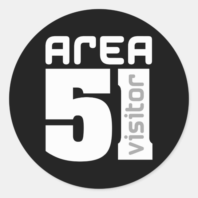 Area 51 Alien Visitor Classic Round Sticker (Front)
