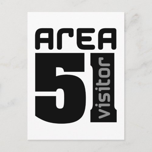 Area 51 Alien Visitor Postcard