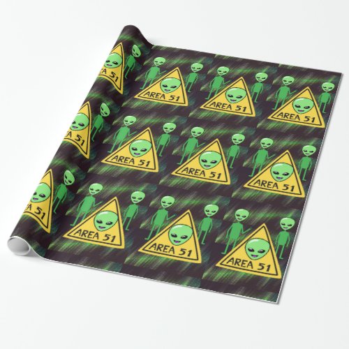 Area 51 Aliens Roswell New Mexico UFO Wrapping Paper