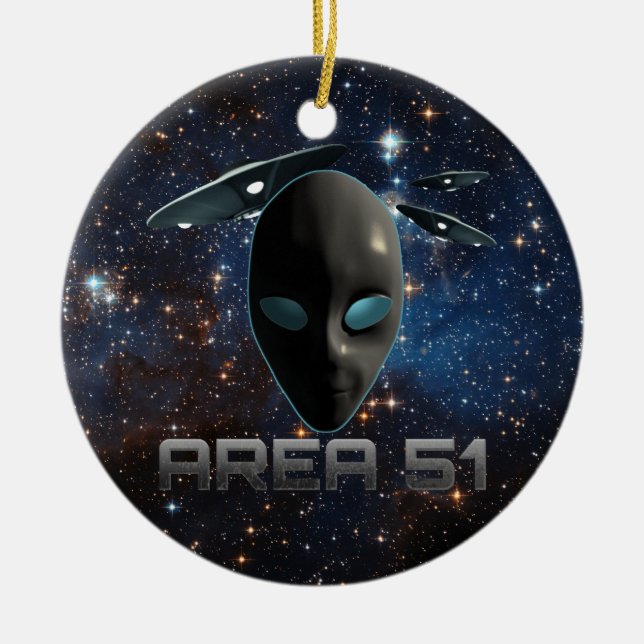 Area 51 ceramic ornament (Front)