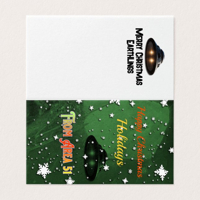 Area 51 Christmas greeting (Outside Unfolded)