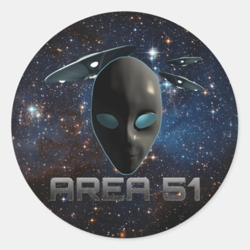 Area 51 classic round sticker