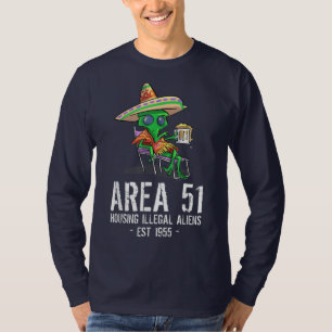 Area 51 Gag Gift  UFO Drunk Illegal Alien T-Shirt