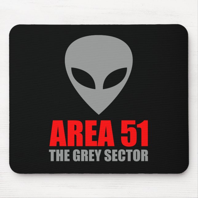 AREA 51 Grey Alien Mouse Pad (Front)