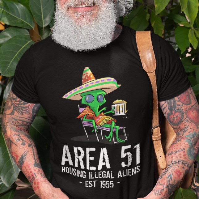 Area 51 Housing Illegal Aliens Funny Conspiracy T-Shirt (Creator Uploaded)