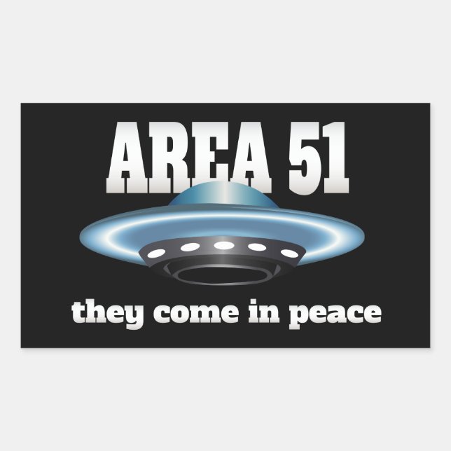 Area 51 rectangular sticker (Front)