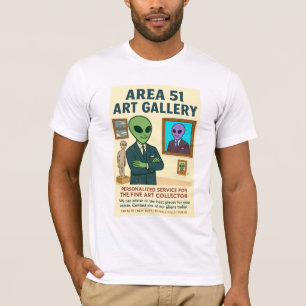Area 51 Santa Fe Art Gallery Roswell Aliens 1950's T-Shirt