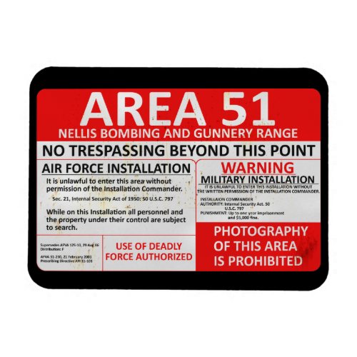 Area 51 Sign Magnet