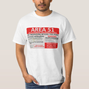 Area 51 Sign T-Shirt