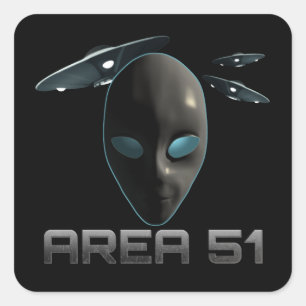 Area 51 square sticker