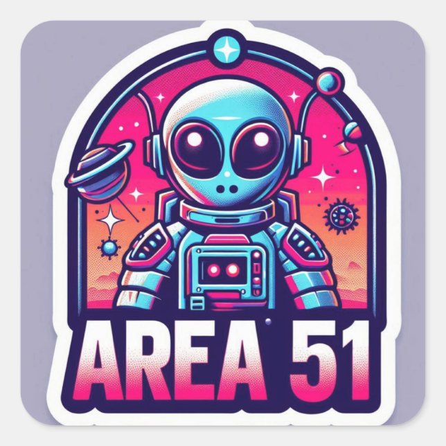 Area-51 Square Sticker (Front)
