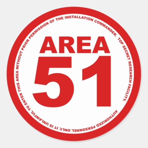 Area 51 Sticker