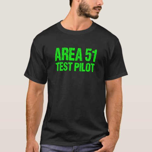 Area 51 Test Pilot Retro Halloween Costume Roswell T_Shirt
