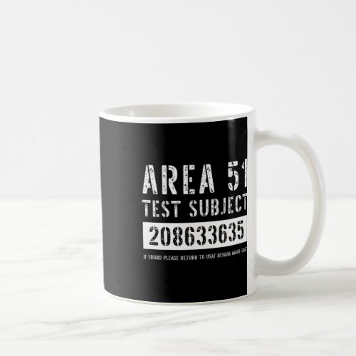Area 51 Test Subject 3635 Alien Abduction Hallowee Coffee Mug