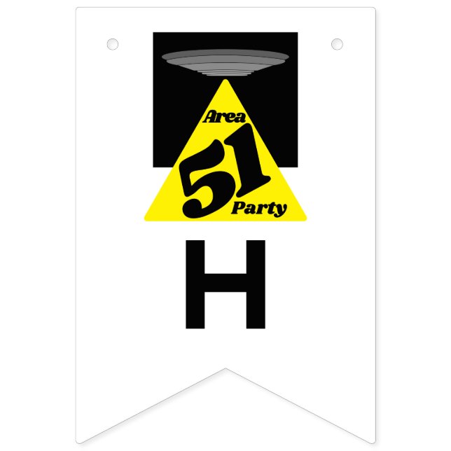 Area 51 UFO, Birthday Bunting Flags (Second Flag)