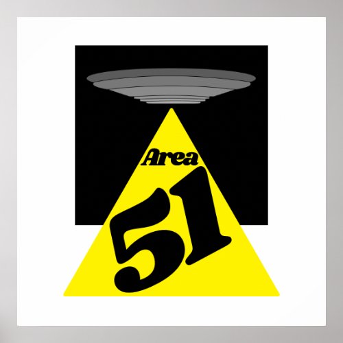 Area 51 UFO Poster