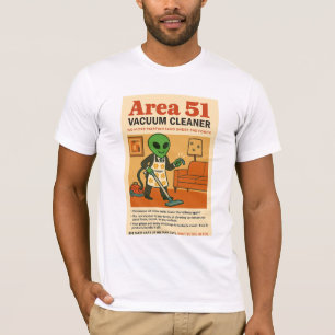 Area 51 Vacuum Cleaner Roswell Aliens 1950's Retro T-Shirt