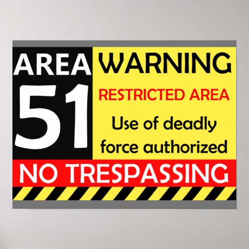 Area 51 Warning Sign