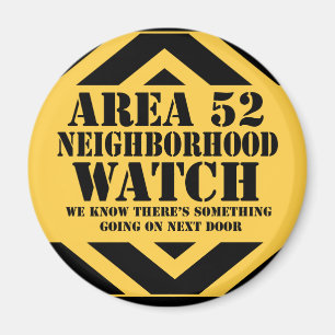 Area 52 Neighborhood Watch Patrol Magnet