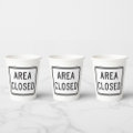 Area Closed Sign Warning Restricted Zone Paper Cups | Zazzle