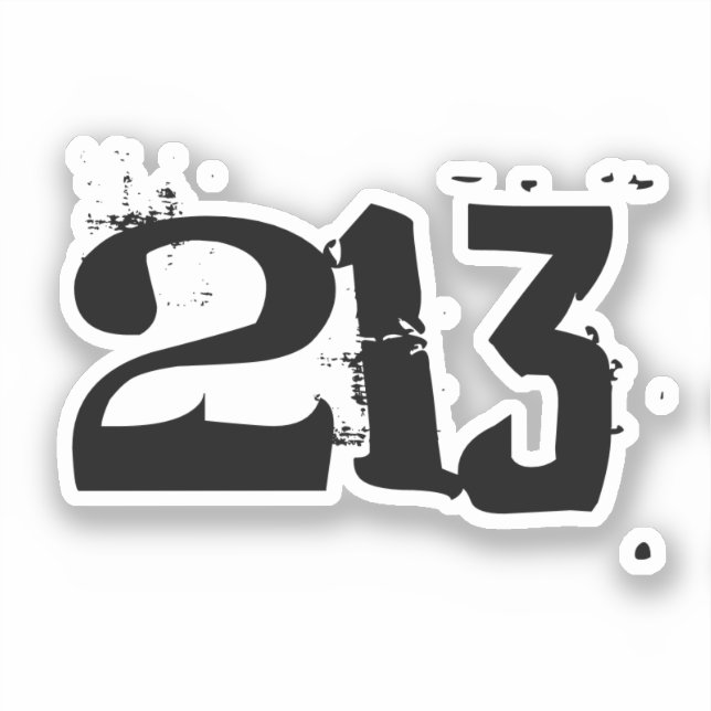 Area Code 213 (Los Angeles) Sticker (Front)