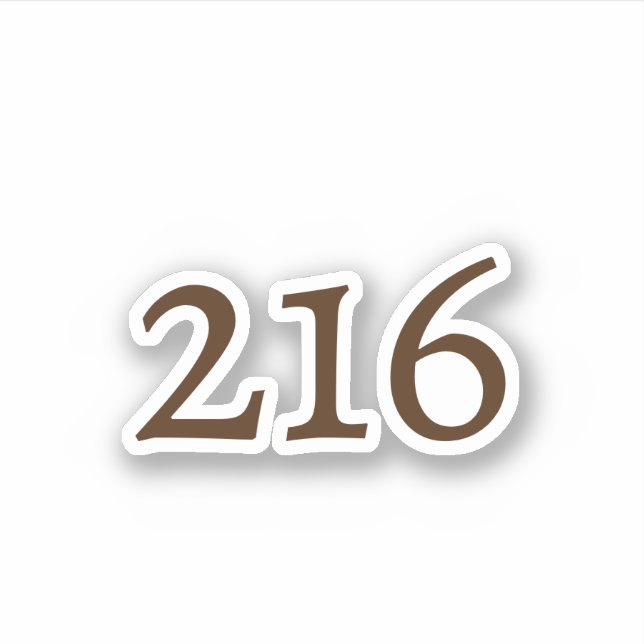 Area Code 216 (Cleveland) Classic Round Sticker (Front)